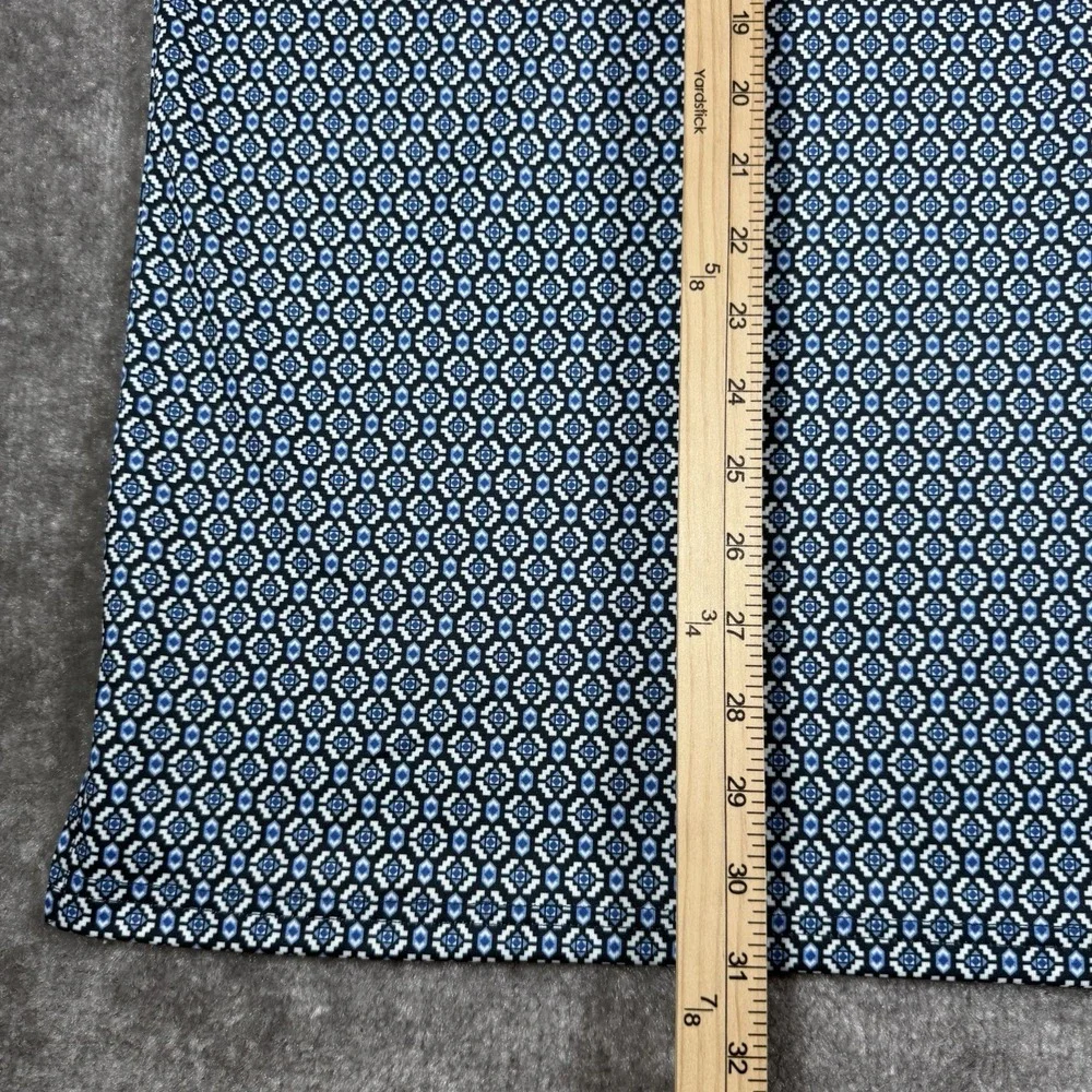 Panhandle Slim Polo Shirt Men's XXL Blue Geometric Short Sleeve Performance Golf